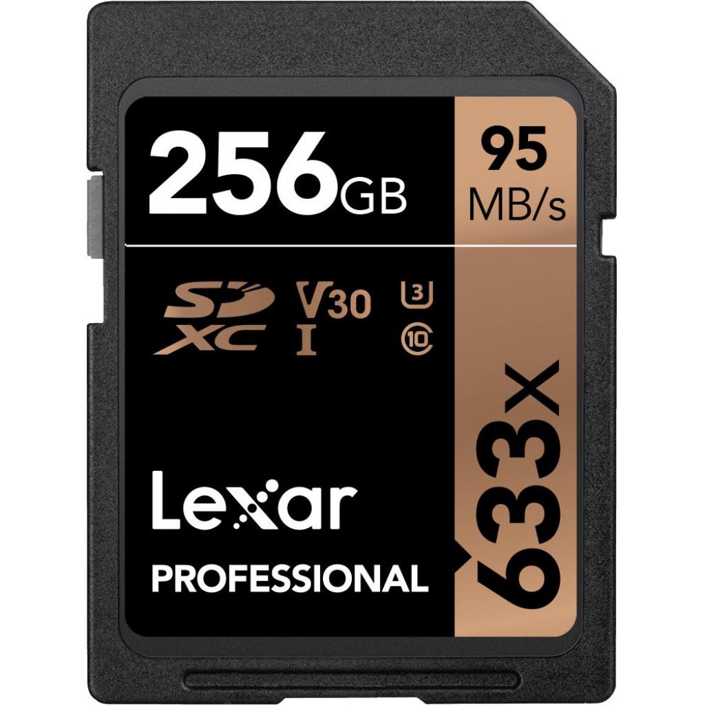 Карта пам'яті Lexar 256GB SDXC class 10 UHS-I U3 V30 633x Professional (LSD256CB633)