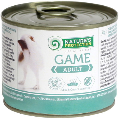 Консерви для собак Nature's Protection Adult Game 200 г (KIK45092)