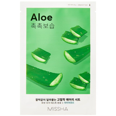 Маска для обличчя Missha Airy Fit Aloe Sheet Mask З екстрактом алое 19 г (8809581454743)