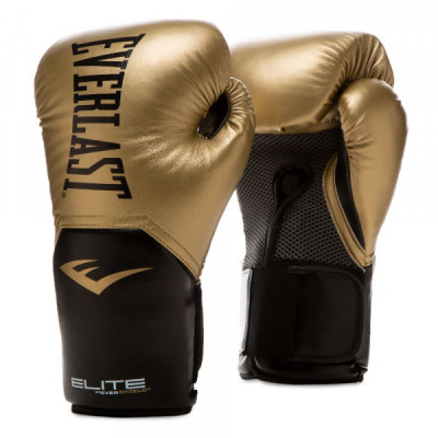 Боксерські рукавички Everlast Elite Training Gloves 870290-70-15 золотий 10 oz (009283608965)