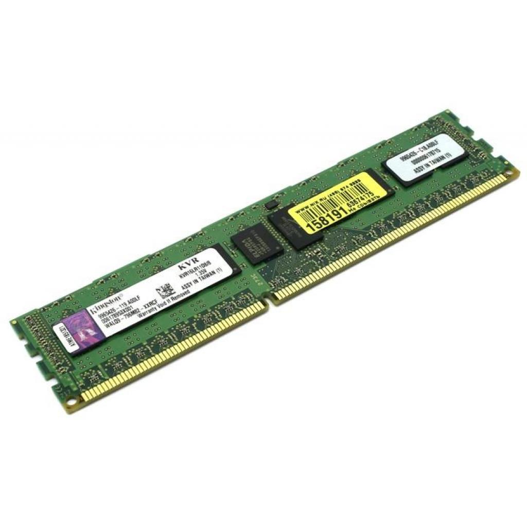 Модуль пам'яті для сервера DDR3 8GB ECC RDIMM 1600MHz 2Rx8 1.35/1.5V CL11 Kingston (KVR16LR11D8/8)