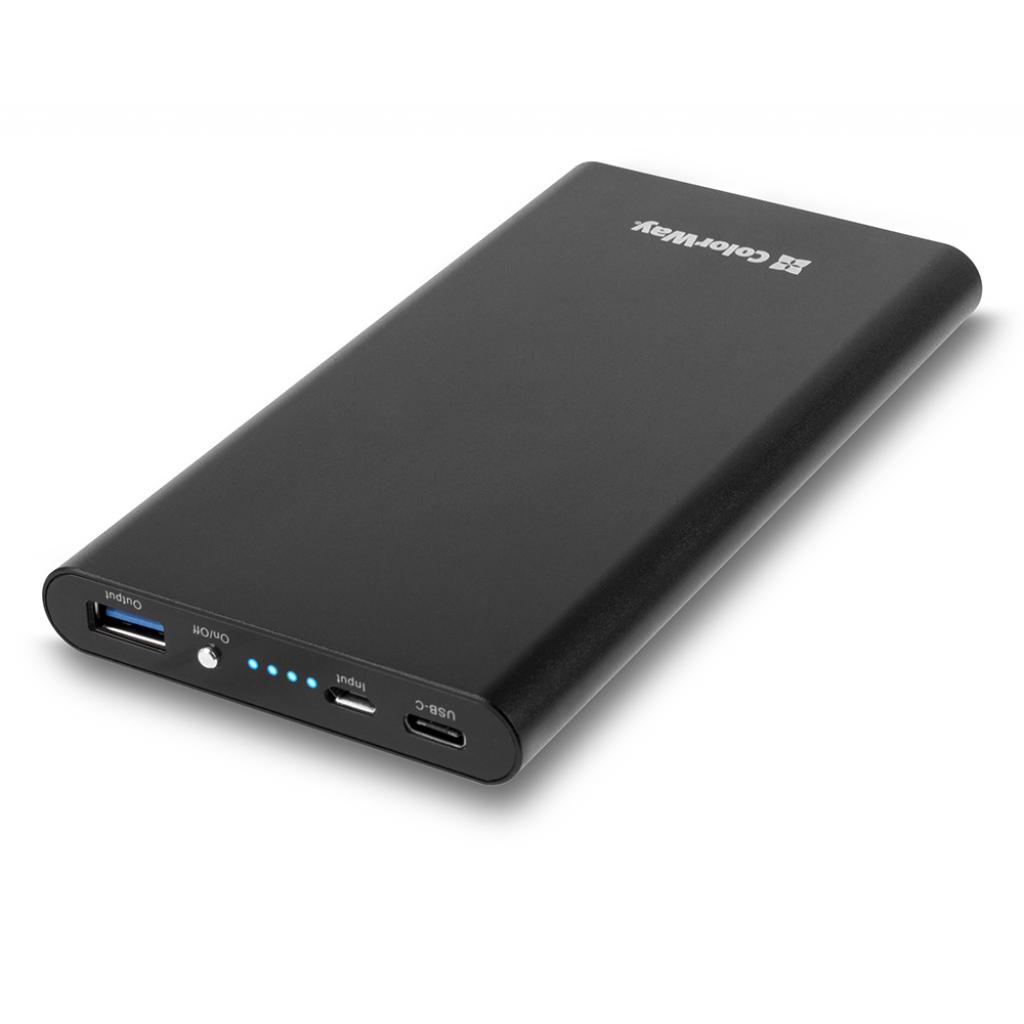 Батарея універсальна ColorWay 10000 mAh Black, Quick Charge 3.0 (CW-PB100LPA2BK-Q3)