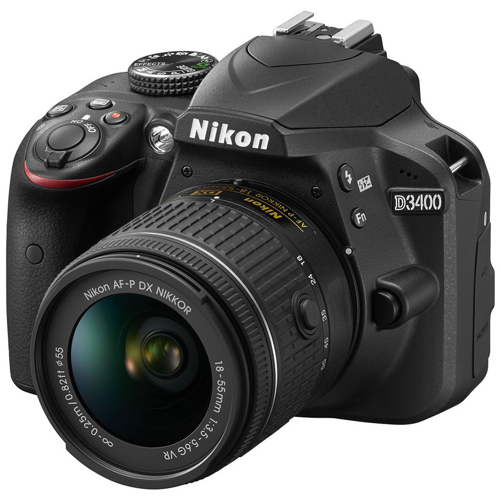 Цифровий фотоапарат Nikon D3400 AF-P 18-55 Non-VR KIT (VBA490K002)