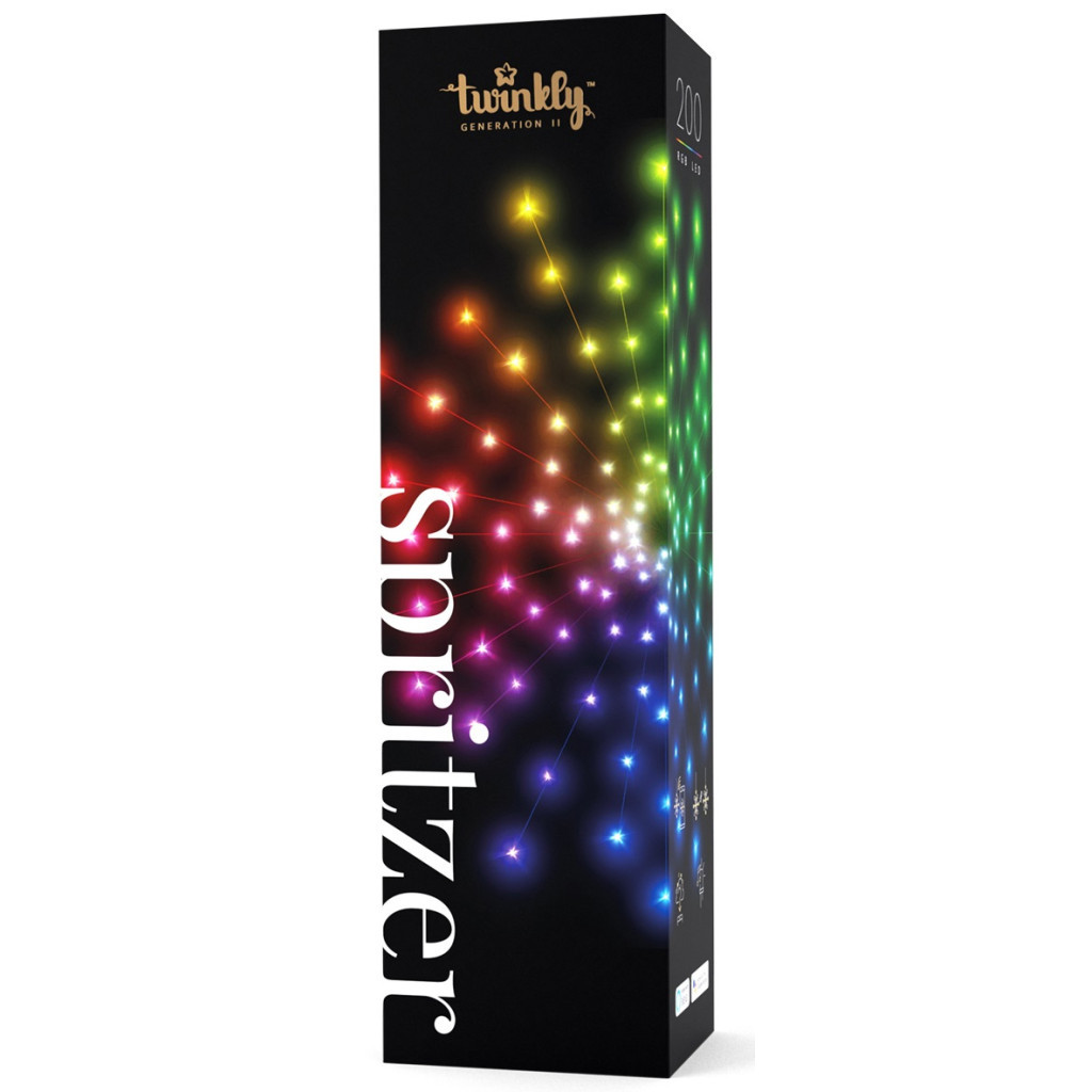 Гірлянда Twinkly Smart LED Spritzer RGB 200(40х5), BT+WiFi, Gen II, IP44, ка (TWB200STP-WEU)