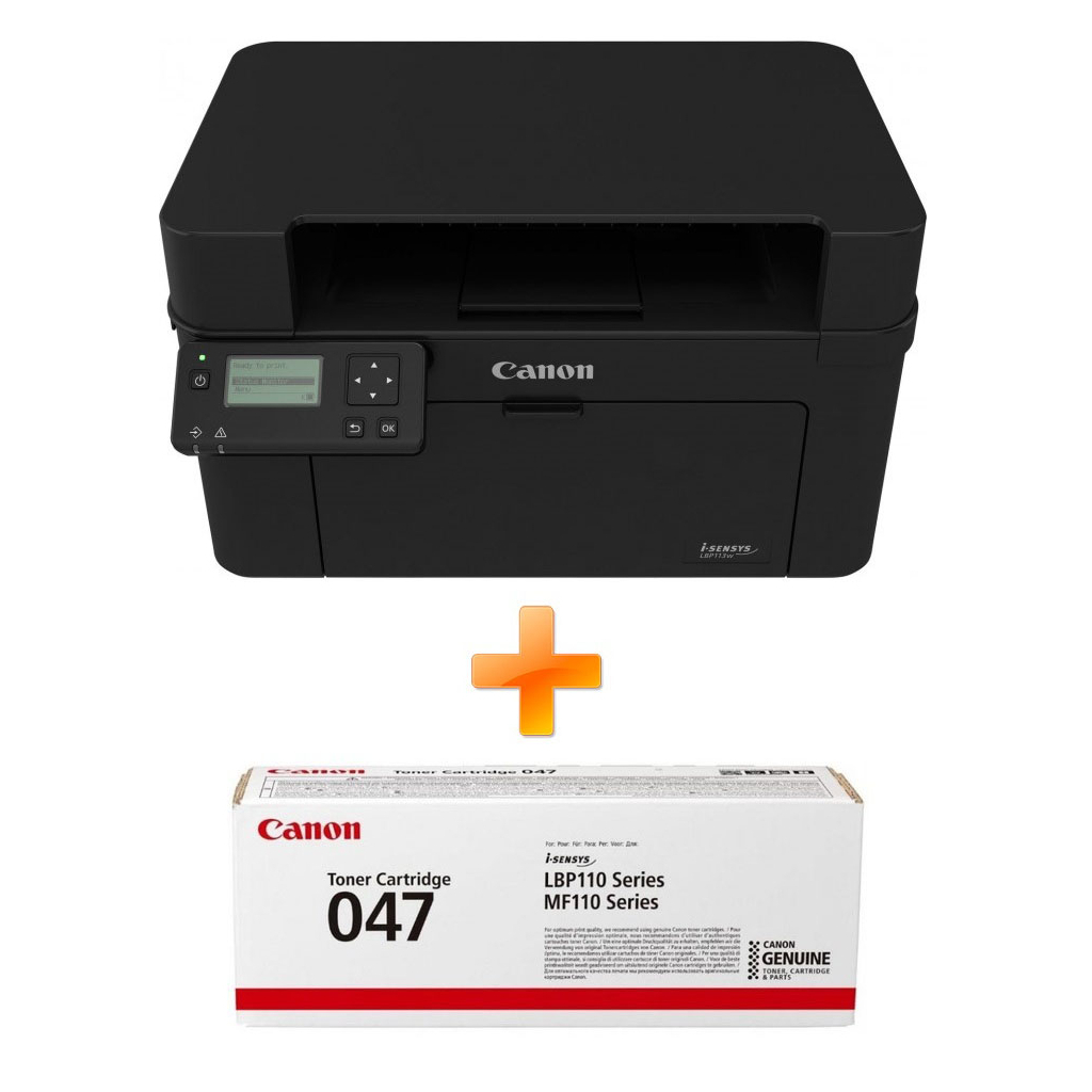 Лазерний принтер Canon i-SENSYS LBP-113w + 047 black (2207C001AABND1)