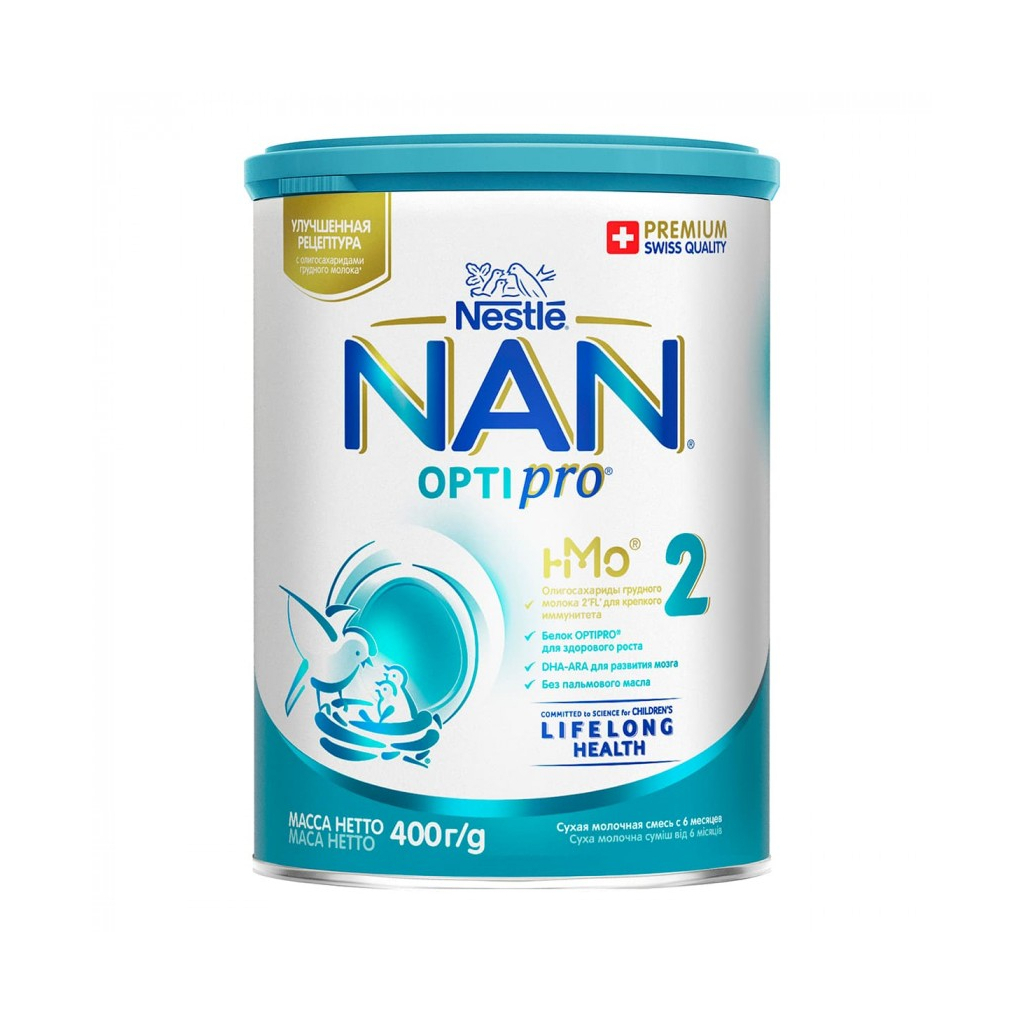 Дитяча суміш Nestle NAN 2 Optipro 2'FL від 6 міс. 400 г (7613032477493)