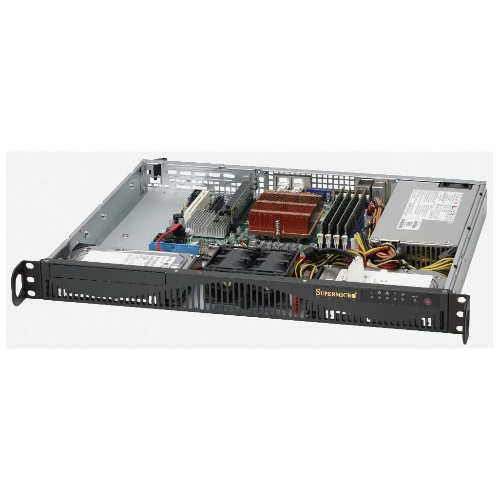 Корпус до сервера Supermicro 1U 350W (CSE-512F-350B1)