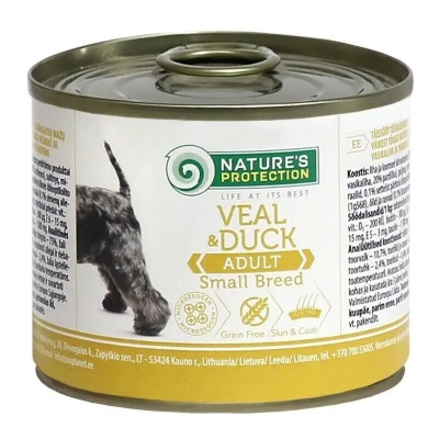 Консерви для собак Nature's Protection Adult small breed Veal & Duck 200 г (KIK45095)