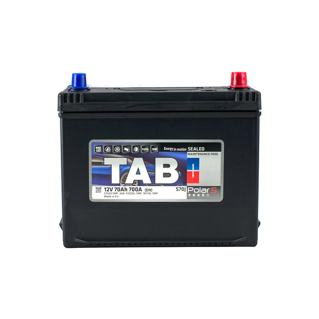 Акумулятор автомобільний TAB 70 Ah/12V Polar S Euro Japan (246 870)