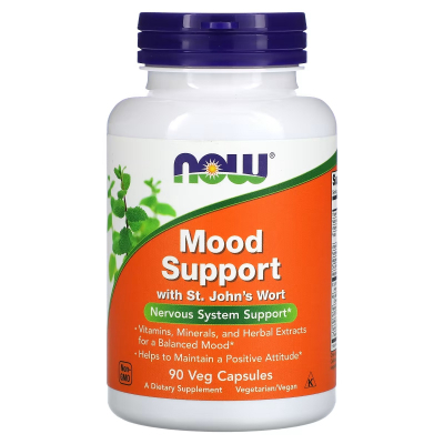 Вітамінно-мінеральний комплекс Now Foods Підтримка настрою зі звіробою, Mood Support with St. John's Wort, (NOW-03351)