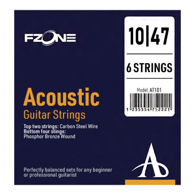 Струни для гітари Fzone Acoustic Bronze (10-47) (AT101)