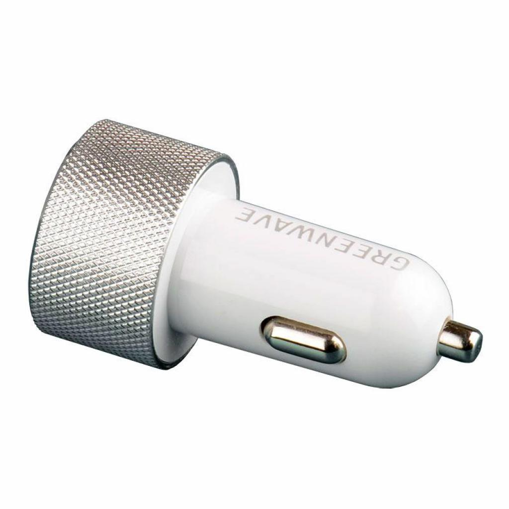 Зарядний пристрій Greenwave 12-24V, 2*USB 5V/2.4A (CH-CC-224M silver/white)