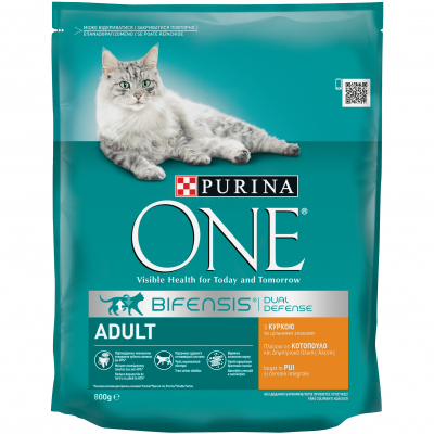 Сухий корм для кішок Purina One Adult Cat Chicken & WhlG 800 г (7613035467866)