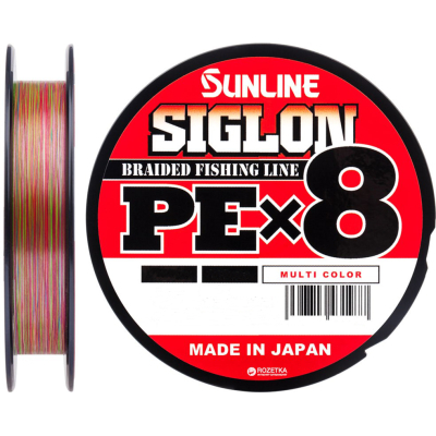 Шнур Sunline Siglon PE х8 150m 0.3/0.094mm 5lb/2.1kg Multi Color (1658.09.96)