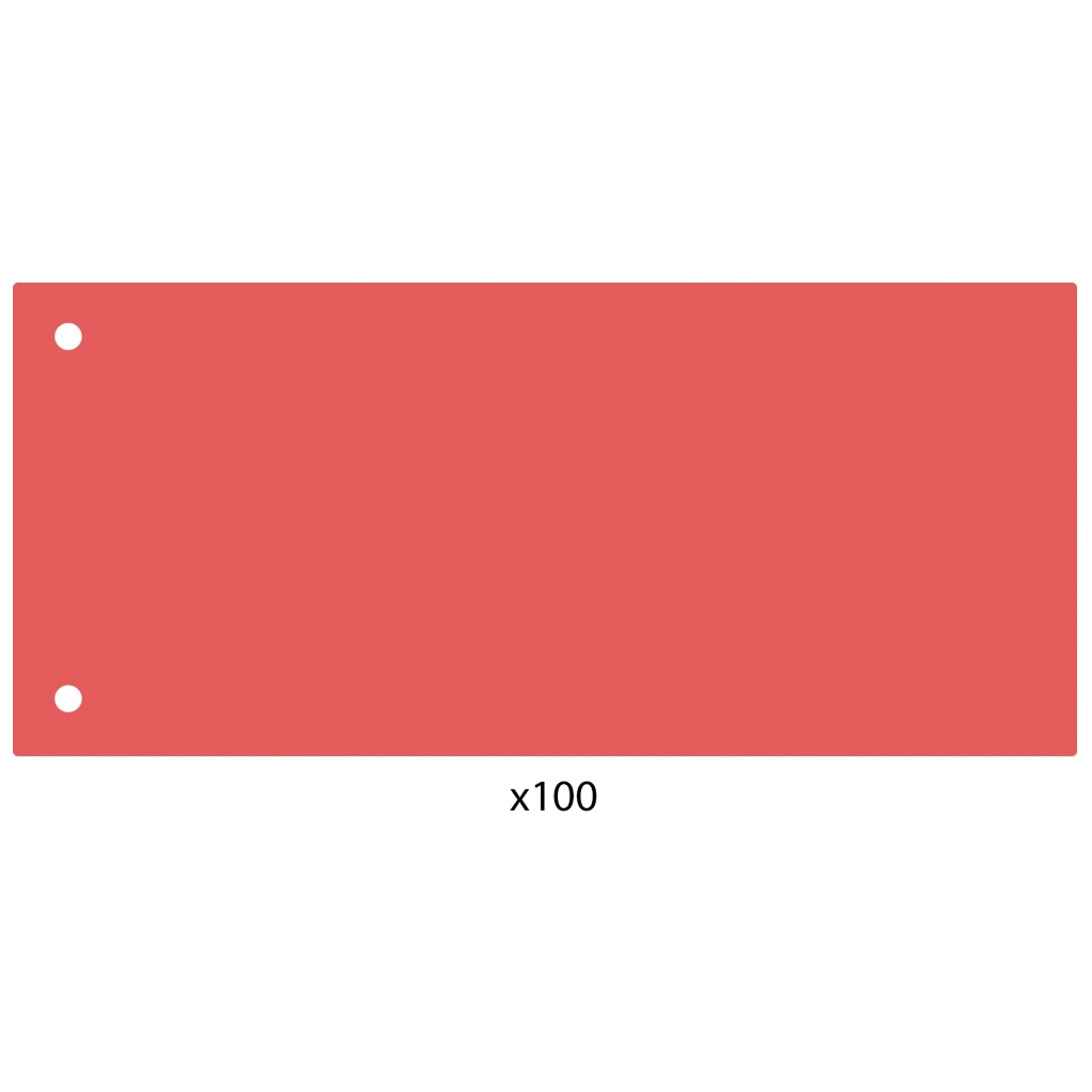 Роздільник сторінок Economix 240х105 мм , пластик, червоний, 100 шт (E30811-03)