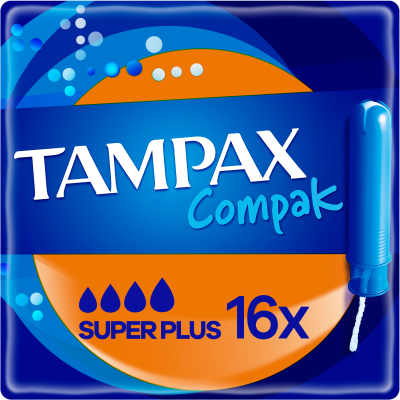 Тампони Tampax Compak Super Plus з аплікатором 16 шт. (8001841300399)