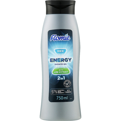 Гель для душу Flomie Men Energy 2 в 1 Лайм 750 мл (5900948247527)