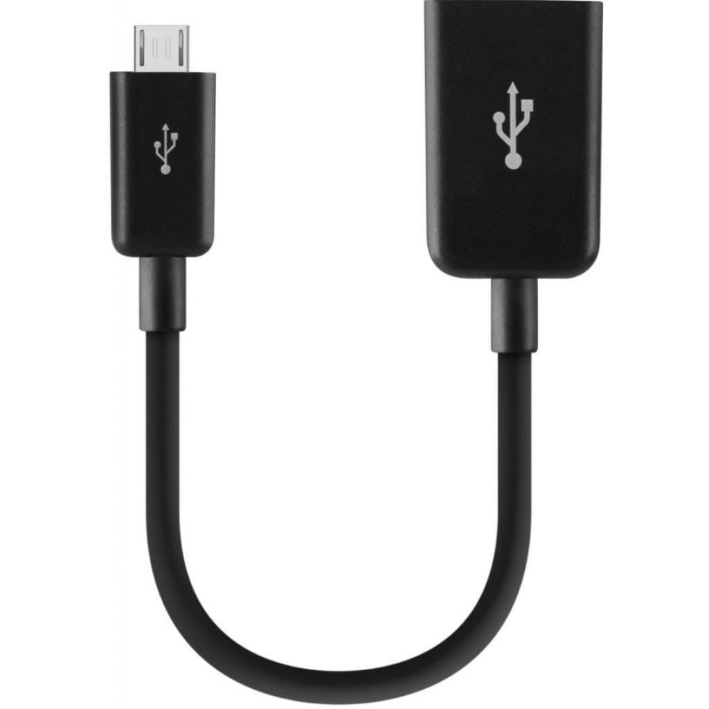 Дата кабель OTG USB 2.0 AF to Micro 5P 0.12m Belkin (F2CU014btBLK)