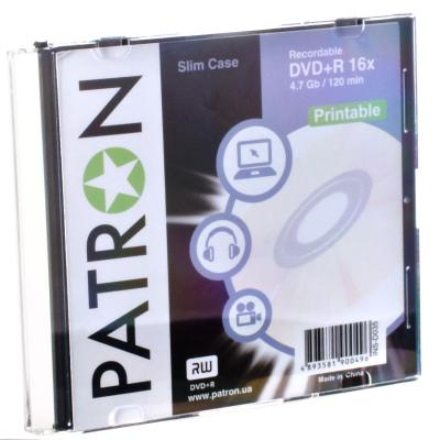 Диск DVD Patron 4.7Gb 16x SLIM box 10шт PRINTABLE (INS-D035)