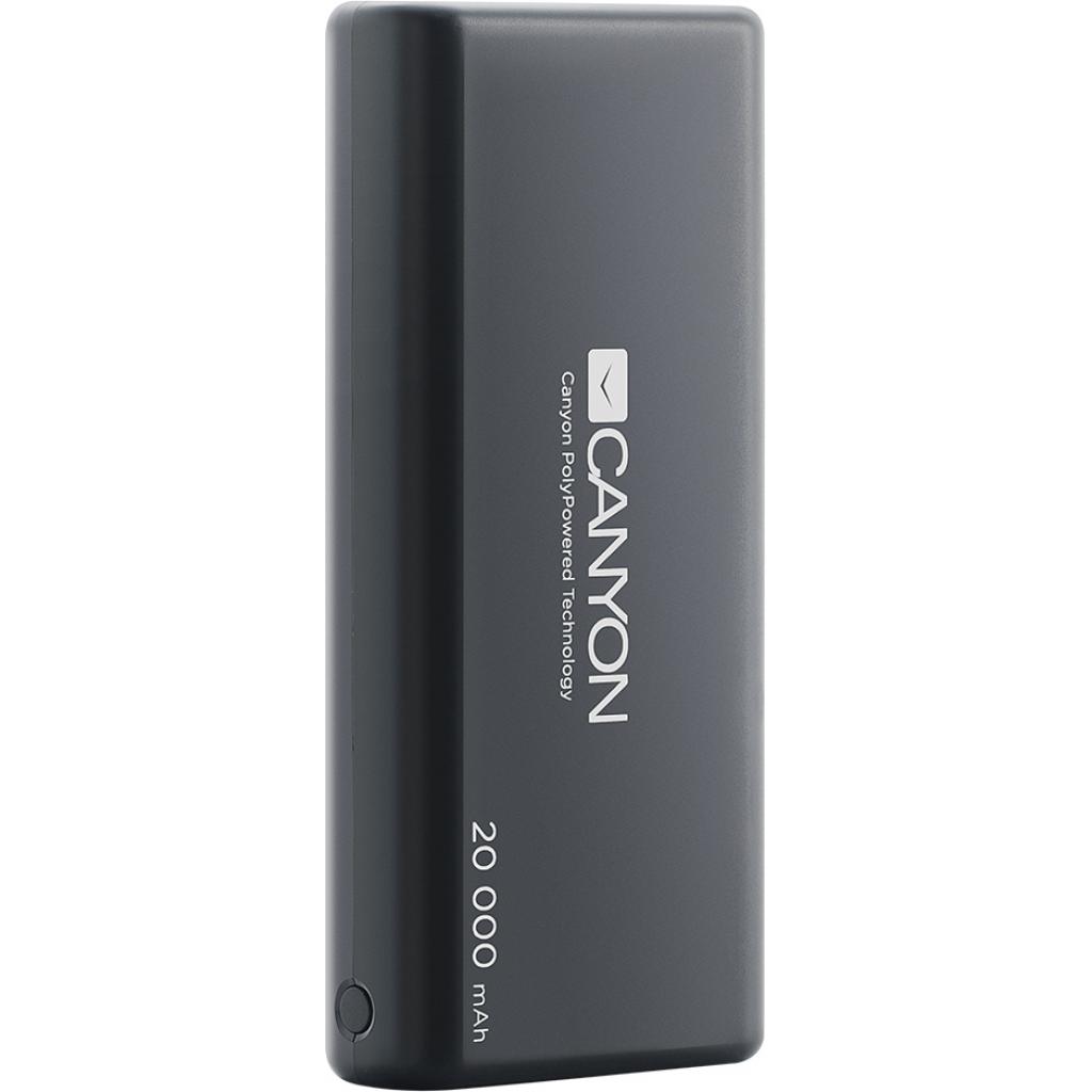 Батарея універсальна CANYON 20000mAh, Input 5V/2.1A, Output 5V/2.1A(Max), Black (CNS-CPBP20B)