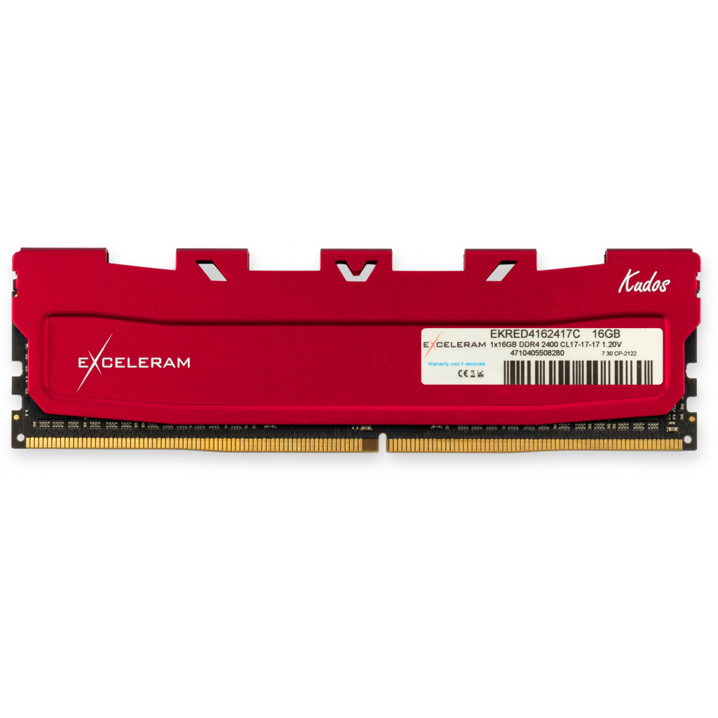 Модуль пам'яті для комп'ютера DDR4 16GB 2400 MHz Red Kudos eXceleram (EKRED4162417C)