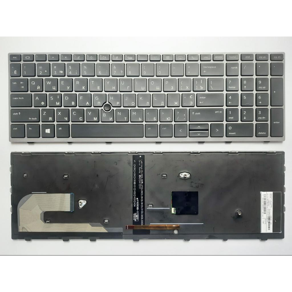 Клавіатура ноутбука HP EliteBook 850/755/ZBook15u G5 черн/серая/подсв (A46135)