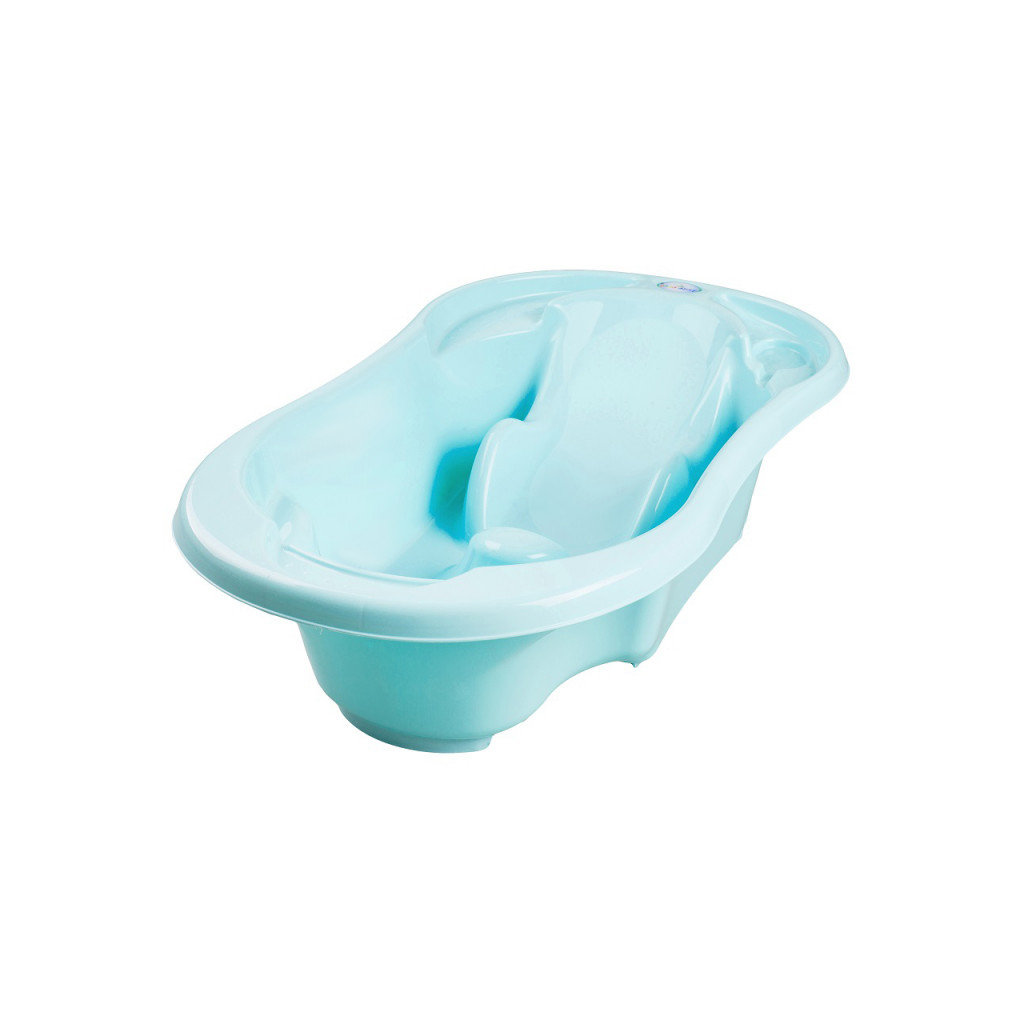 Ванночка Tega Baby Komfort TG-011 анатомічна з термометром (Tega TG-011-101 l.blue)