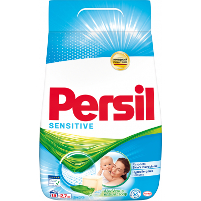 Пральний порошок Persil Sensitive Алое Вера для чутливої шкіри 2.7 кг (9000101521689)