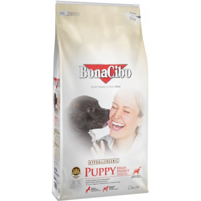 Сухий корм для собак BonaCibo Puppy High Energy Chicken&Rice with Anchovy 15 кг (BC405741)