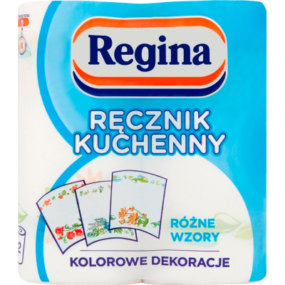 Паперові рушники Regina з декором 10 м 44 відриви 2 шари 2 рулони (8004260007450)