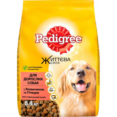 Сухий корм для собак Pedigree Яловичина та птиця 8.4 кг (5900951240560)