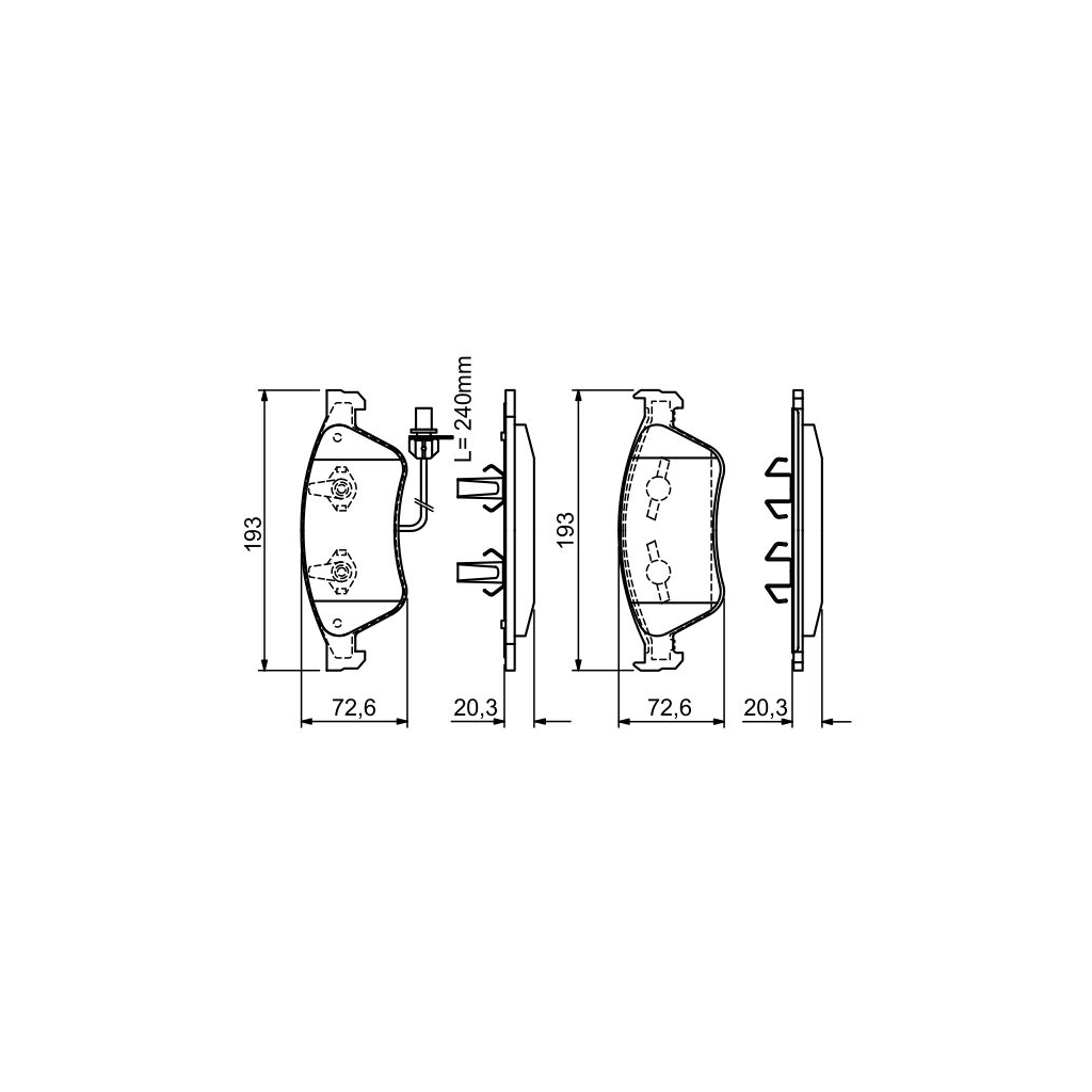 Гальмівні колодки Bosch 0 986 494 200