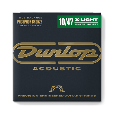 Струни для гітари Jim Dunlop Phosphor Bronze Acoustic Guitar Strings 12-String (10-47) (DAP1047J)