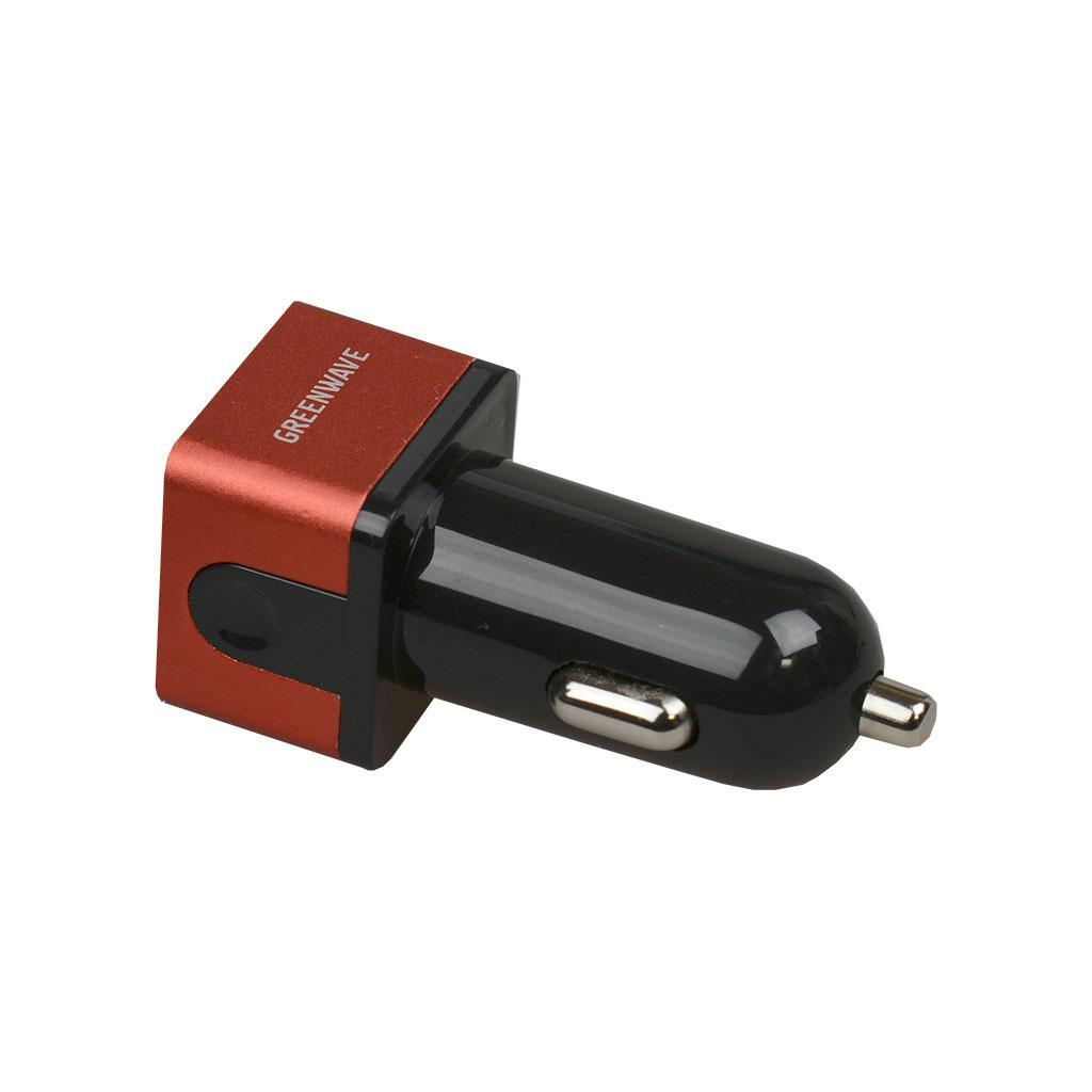 Зарядний пристрій Greenwave 12-24V, 2*USB 5V/3.1A (CH-CC-231 black/red)