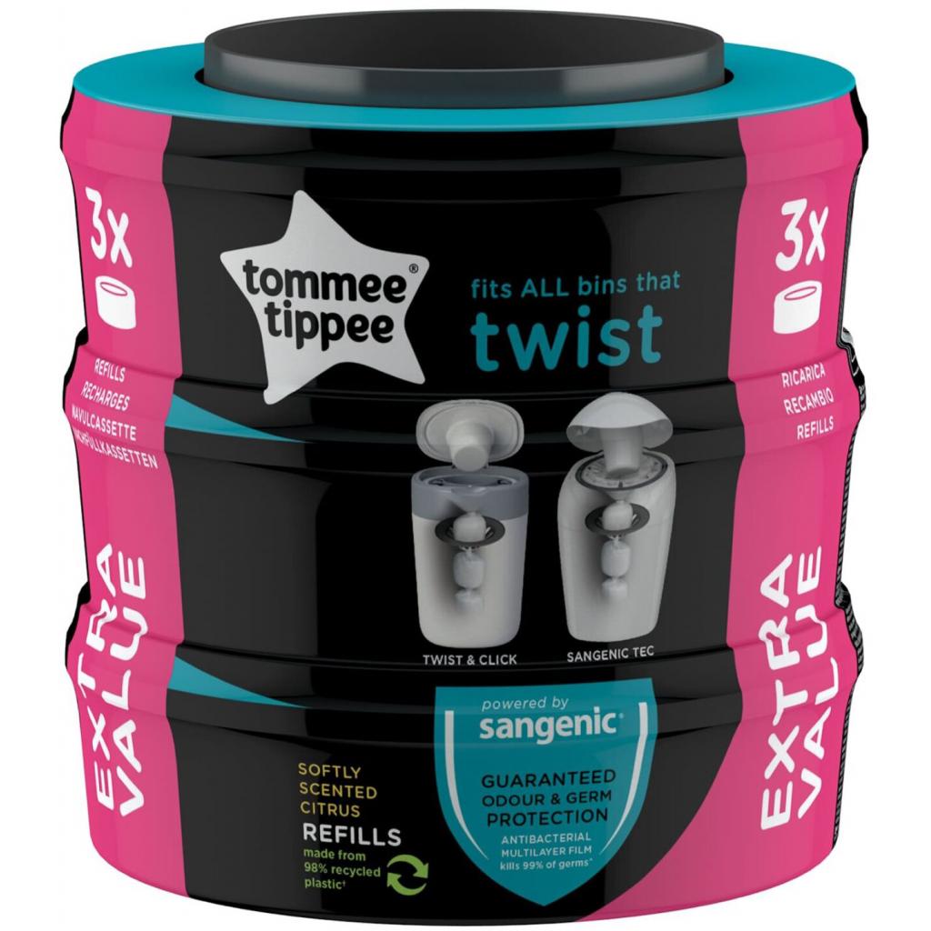 Касета для накопичувача підгузників Tommee Tippee Sangenic Twist and Click 3 шт (5010415510075)