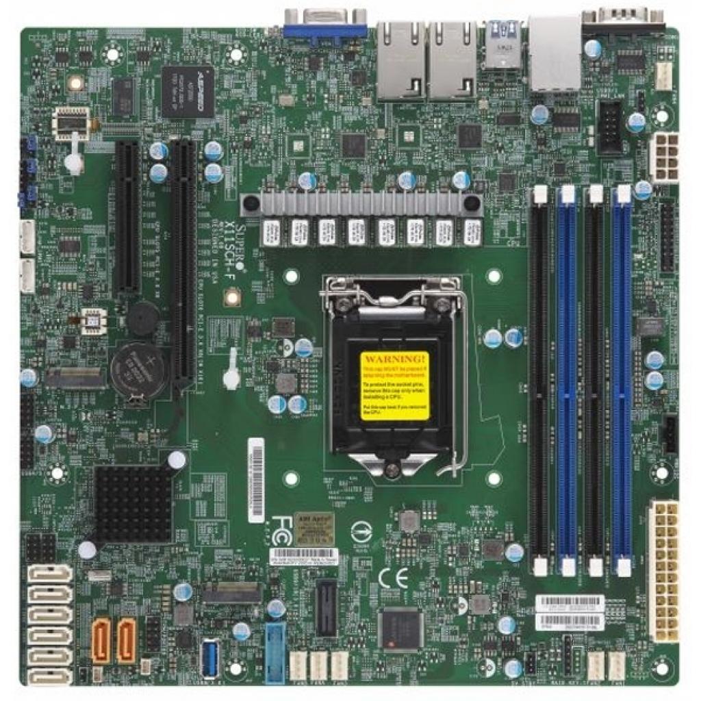 Серверна материнська плата Supermicro X11SCH-F-B