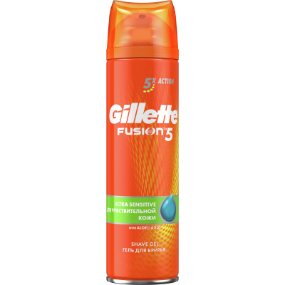 Гель для гоління Gillette Fusion 5 Ultra Sensitive 200 мл (7702018464753)