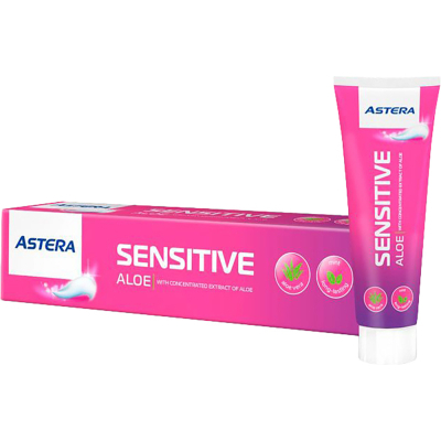 Зубна паста Astera Sensitive Aloe для чутливих зубів з екстрактом алое 110 г (3800013515013)