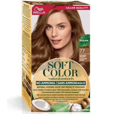 Фарба для волосся Wella Soft Color Безаміачна 77 - Золотисто-коричневий (3614228865777)