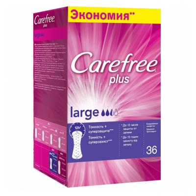 Щоденні прокладки Carefree Plus Large 36 шт. (3574661054988/3574661604787)