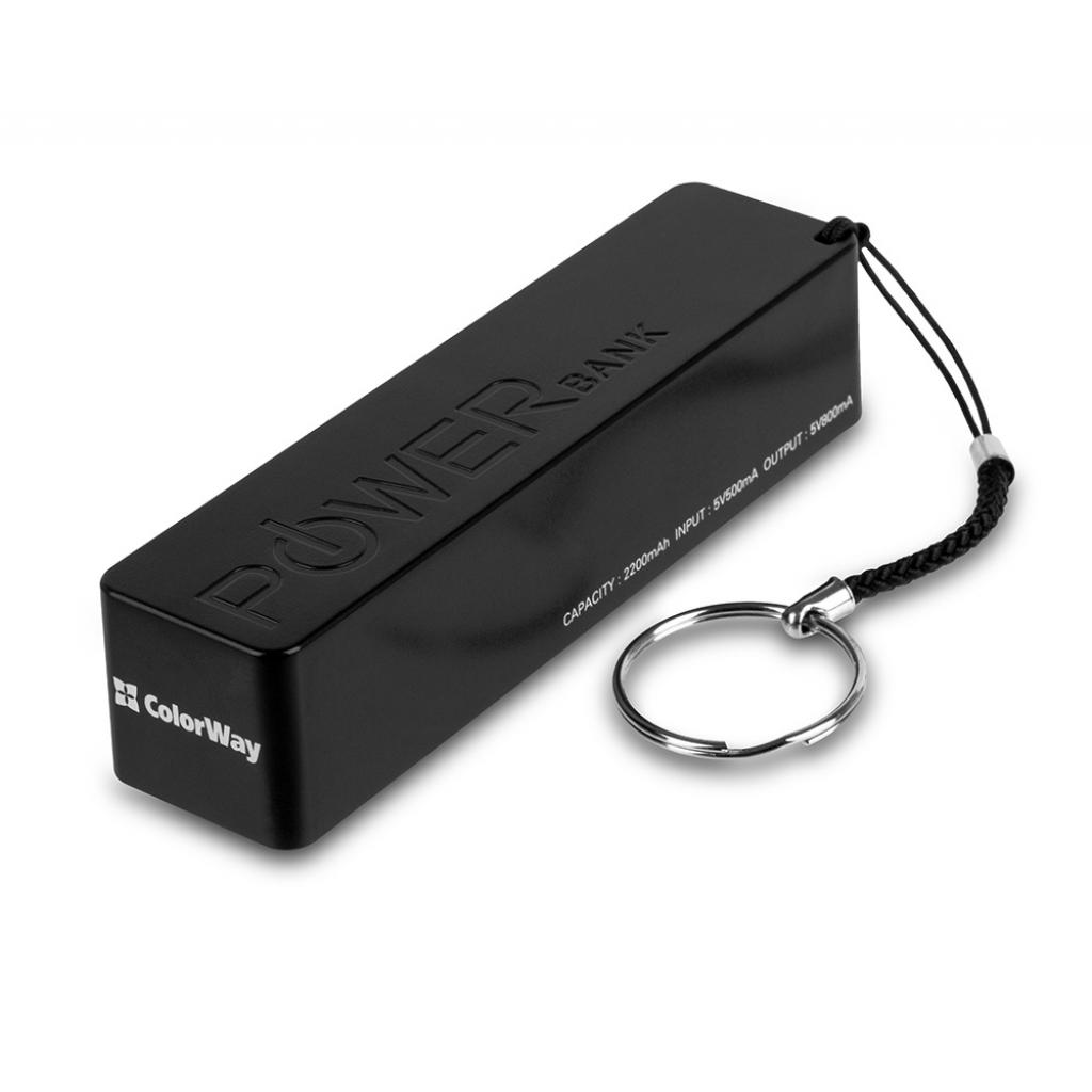 Батарея універсальна ColorWay 2200 mAh Black (CW-PB022LIA1BK)