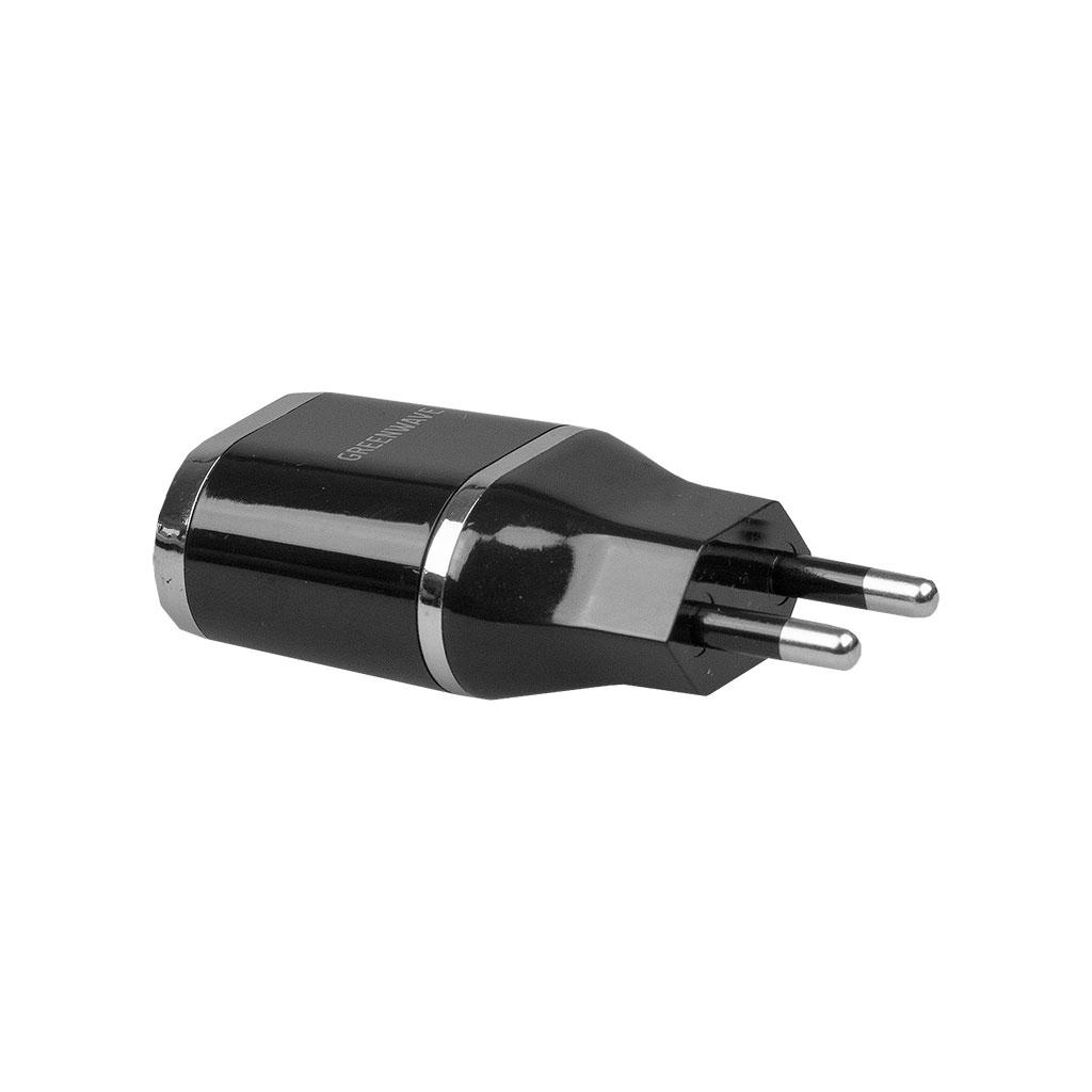 Зарядний пристрій Greenwave USB 5V/2.1A (CH-TC-221 black)