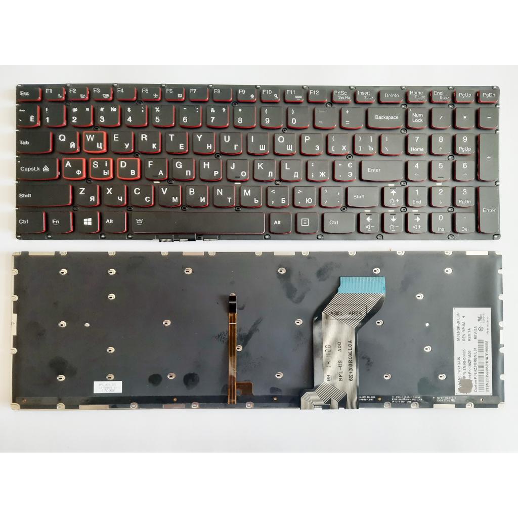 Клавіатура ноутбука Lenovo IdeaPad Y700-15 черная,подсв (A46091)