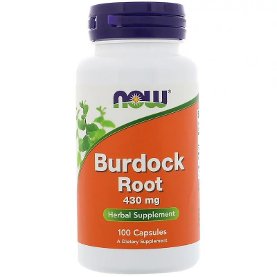 Трави Now Foods Корінь лопуха 430мг, Burdock Root, 100 капсул (NOW-04608)