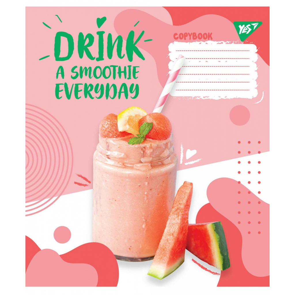 Зошит Yes А5 Smoothie 12 аркушів, лінія (765505)