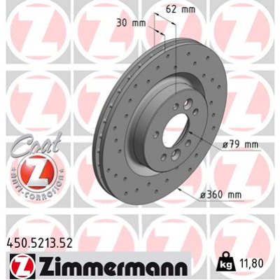 Гальмівний диск ZIMMERMANN 450.5213.52