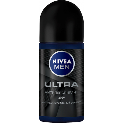 Антиперспірант Nivea Men Ultra з активованим вугіллям кульковий 50 мл (4005900494634)