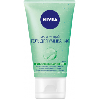 Гель для вмивання Nivea Матуючий з океанічними водоростями 150 мл (4005808669615)