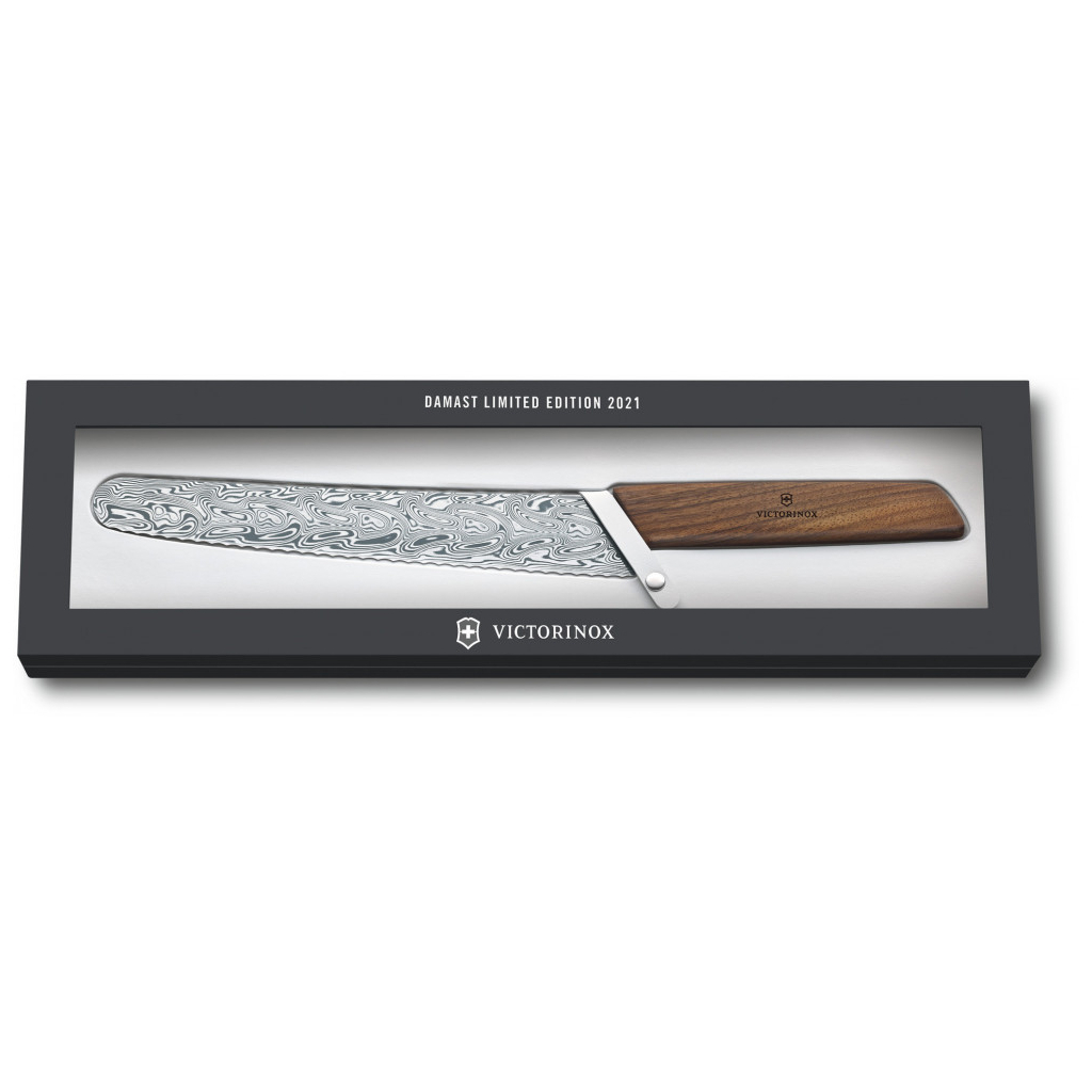 Кухонний ніж Victorinox Swiss Modern BreadPastry Damast 22 см Wood (6.9070.22WJ21)