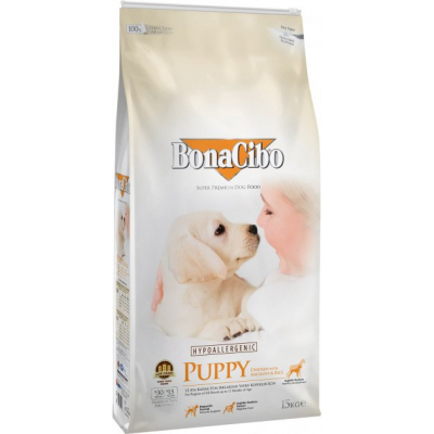 Сухий корм для собак BonaCibo Puppy Chicken&Rice with Anchovy 15 кг (BC405703)